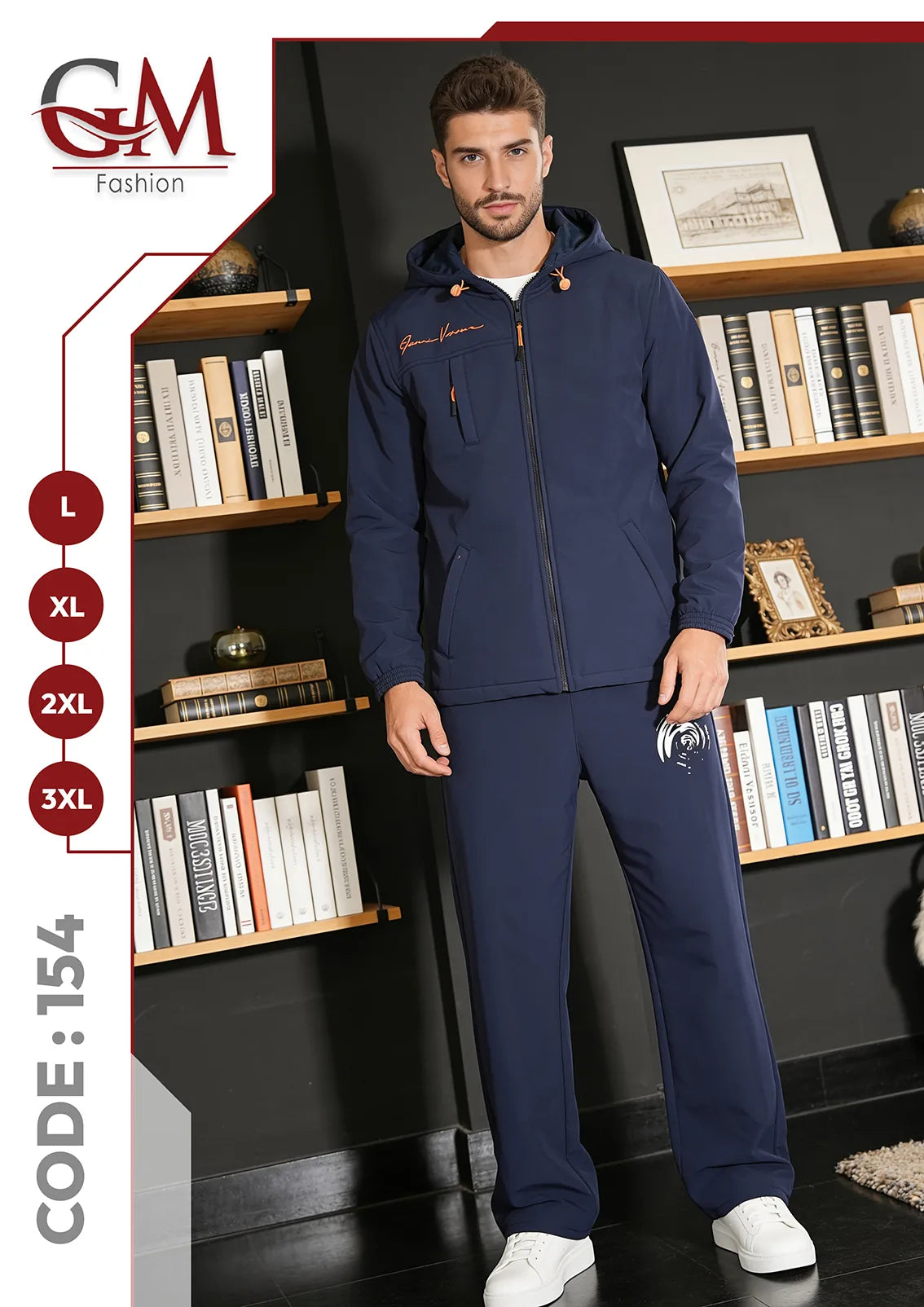 ترنج رجالى شتوى هودى - موديل 154 - GM Fashion