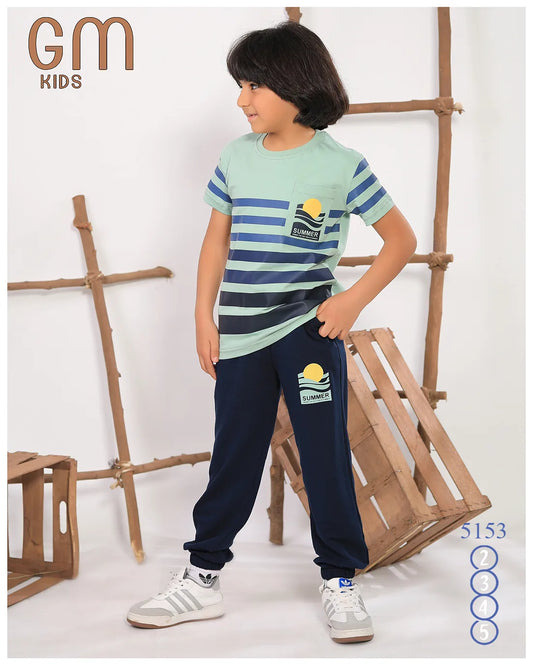 ترينج ولادي صيفي قطني – موديل 5153 من GM Kids