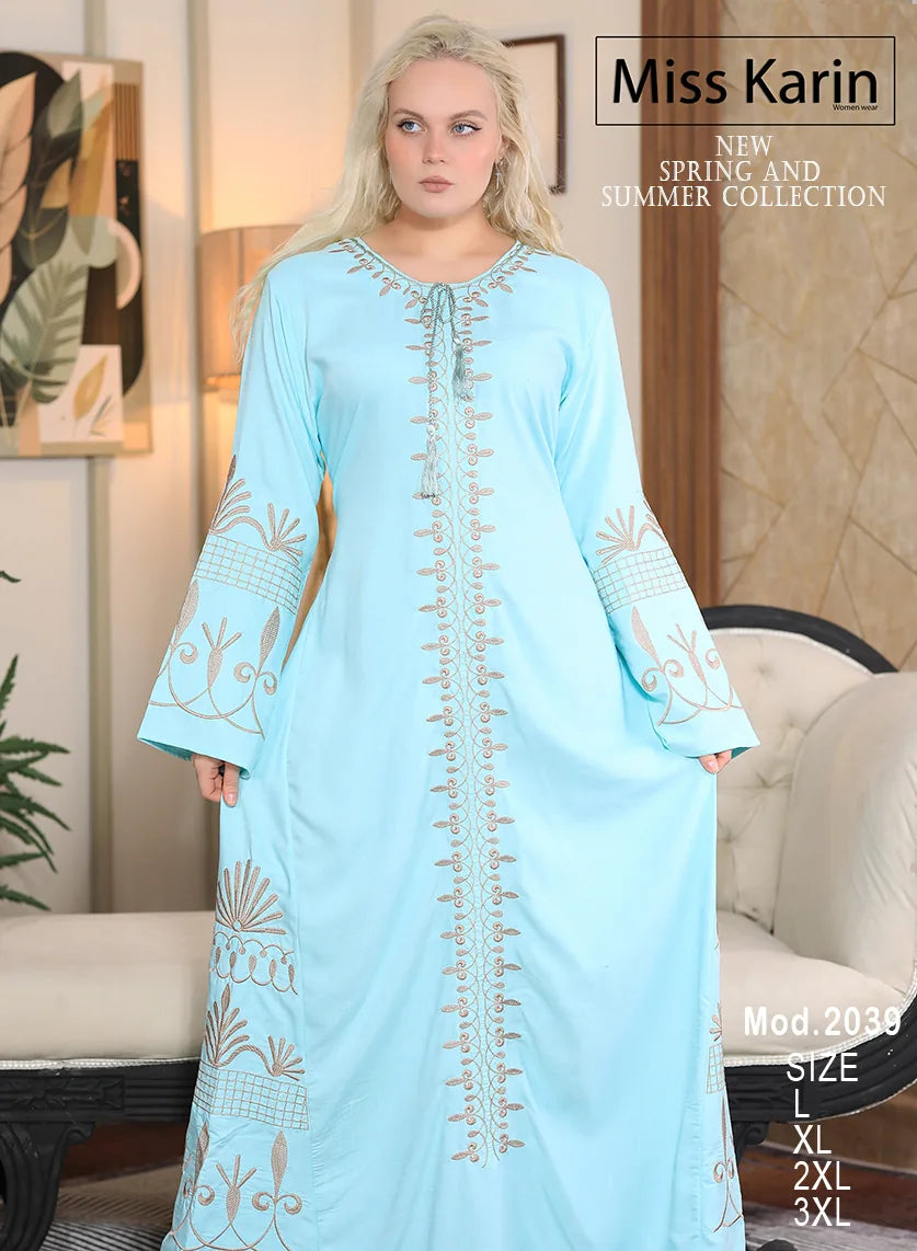 عباية استقبال مغربية تطريز فاخر – تصميم ملكي – موديل 2039 من Miss Karin