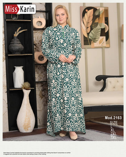 عباية استقبال صيفي بلمسة عصرية – موديل 2163 من Miss Karin