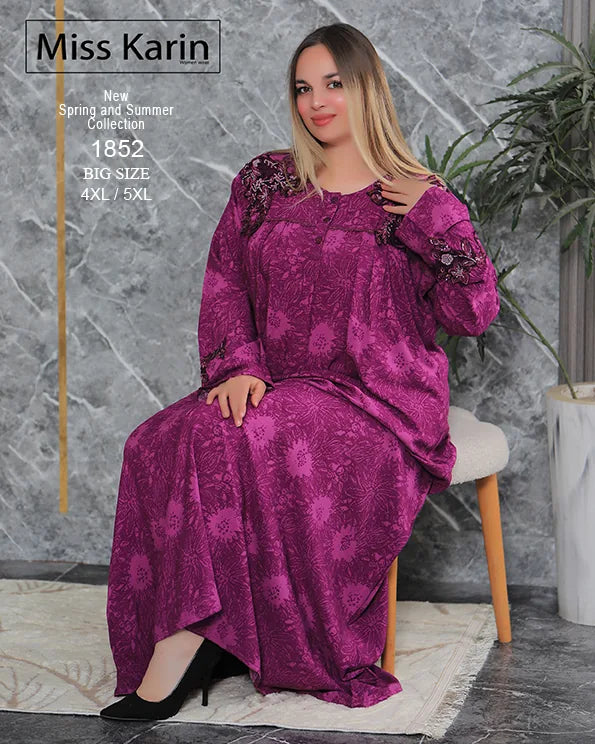 جلابية حريمي مقاسات كبيرة أنيقة | Miss Karin موديل 1852 Big Size