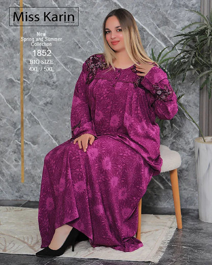 جلابية حريمي مقاسات كبيرة أنيقة | Miss Karin موديل 1852 Big Size