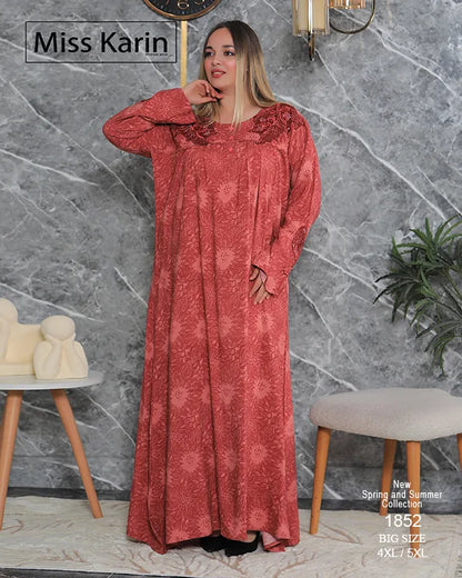 جلابية حريمي مقاسات كبيرة أنيقة | Miss Karin موديل 1852 Big Size