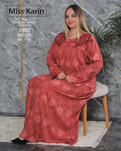 جلابية حريمي مقاسات كبيرة أنيقة | Miss Karin موديل 1852 Big Size