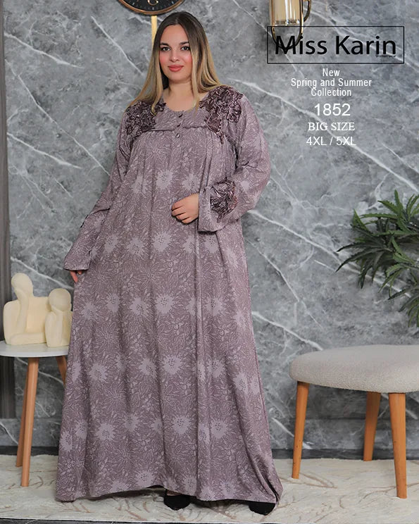 جلابية حريمي مقاسات كبيرة أنيقة | Miss Karin موديل 1852 Big Size