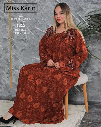 جلابية حريمي مقاسات كبيرة أنيقة | Miss Karin موديل 1852 Big Size