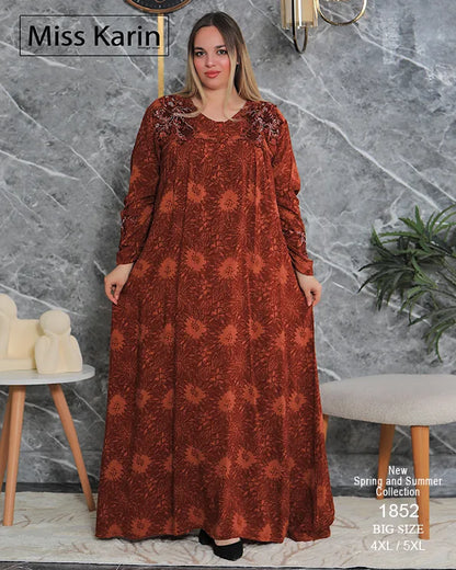 جلابية حريمي مقاسات كبيرة أنيقة | Miss Karin موديل 1852 Big Size