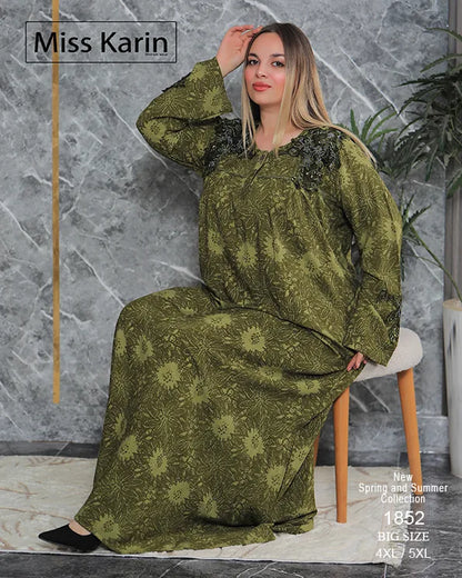 جلابية حريمي مقاسات كبيرة أنيقة | Miss Karin موديل 1852 Big Size
