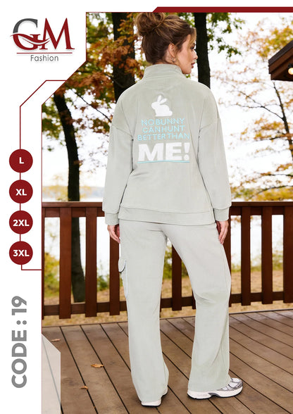ترنج حريمى شتوى قطيفة - موديل 19- GM Fashion