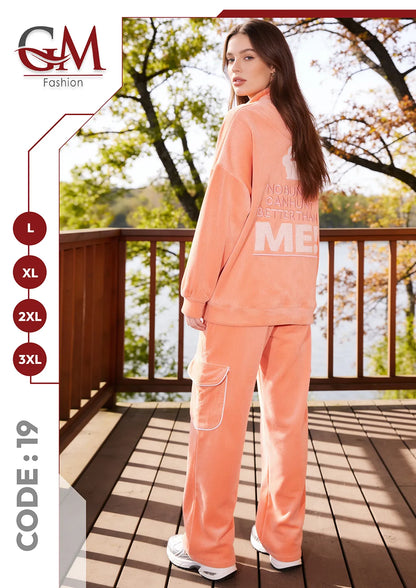 ترنج حريمى شتوى قطيفة - موديل 19- GM Fashion