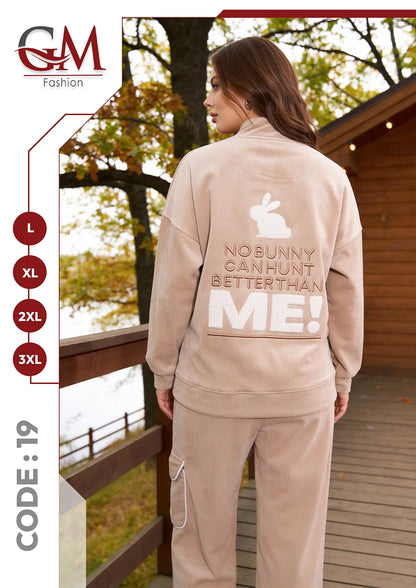 ترنج حريمى شتوى قطيفة - موديل 19- GM Fashion