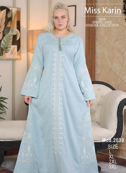 عباية استقبال صيفية مزينة بزخارف فاخرة — تصميم ملكي — Miss Karin موديل 2039