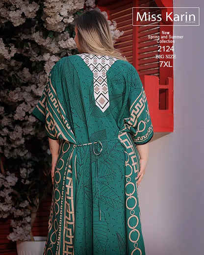 جلابية حريمي صيفي مقاسات كبيرة حتى 7XL | Miss Karin موديل 2124