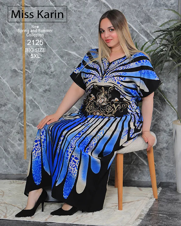 قميص نوم حريمي بيج سايز بطباعة مميزة | Miss Karin موديل 2125