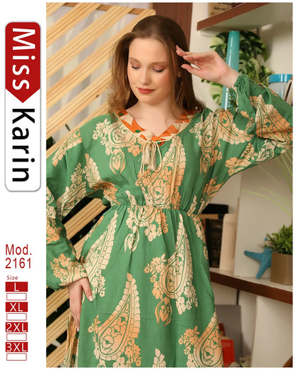 جلابية مطبوعة بطابعة فلاحي – موديل 2161 من ميس كارين