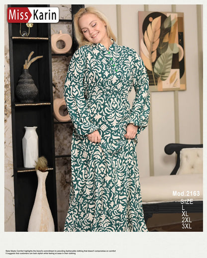 عباية استقبال صيفية بلمسة عصرية – موديل 2163 من Miss Karin