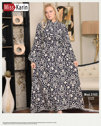 عباية استقبال صيفية بلمسة عصرية – موديل 2163 من Miss Karin