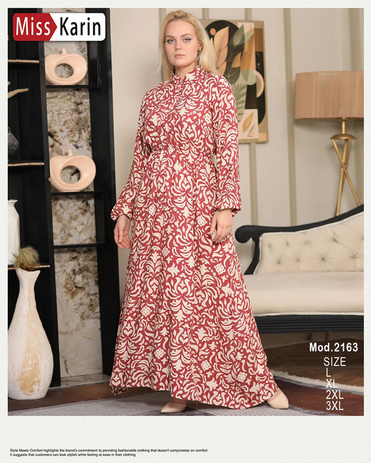 عباية استقبال صيفية بلمسة عصرية – موديل 2163 من Miss Karin