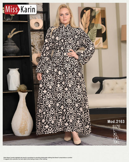 عباية استقبال صيفية بلمسة عصرية – موديل 2163 من Miss Karin