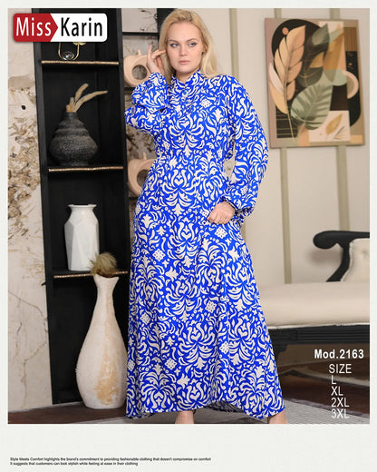 عباية استقبال صيفية بلمسة عصرية – موديل 2163 من Miss Karin