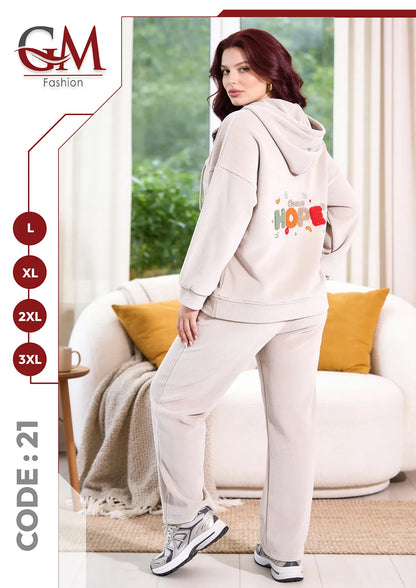 ترينج حريمى هودى موديل 21 - GM Fashion