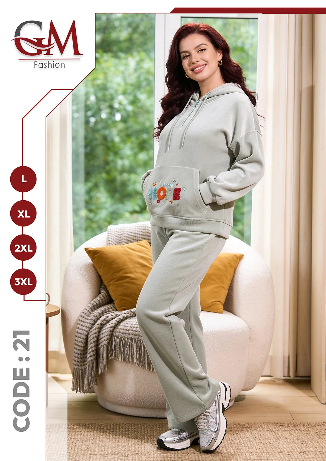 ترينج حريمى هودى موديل 21 - GM Fashion