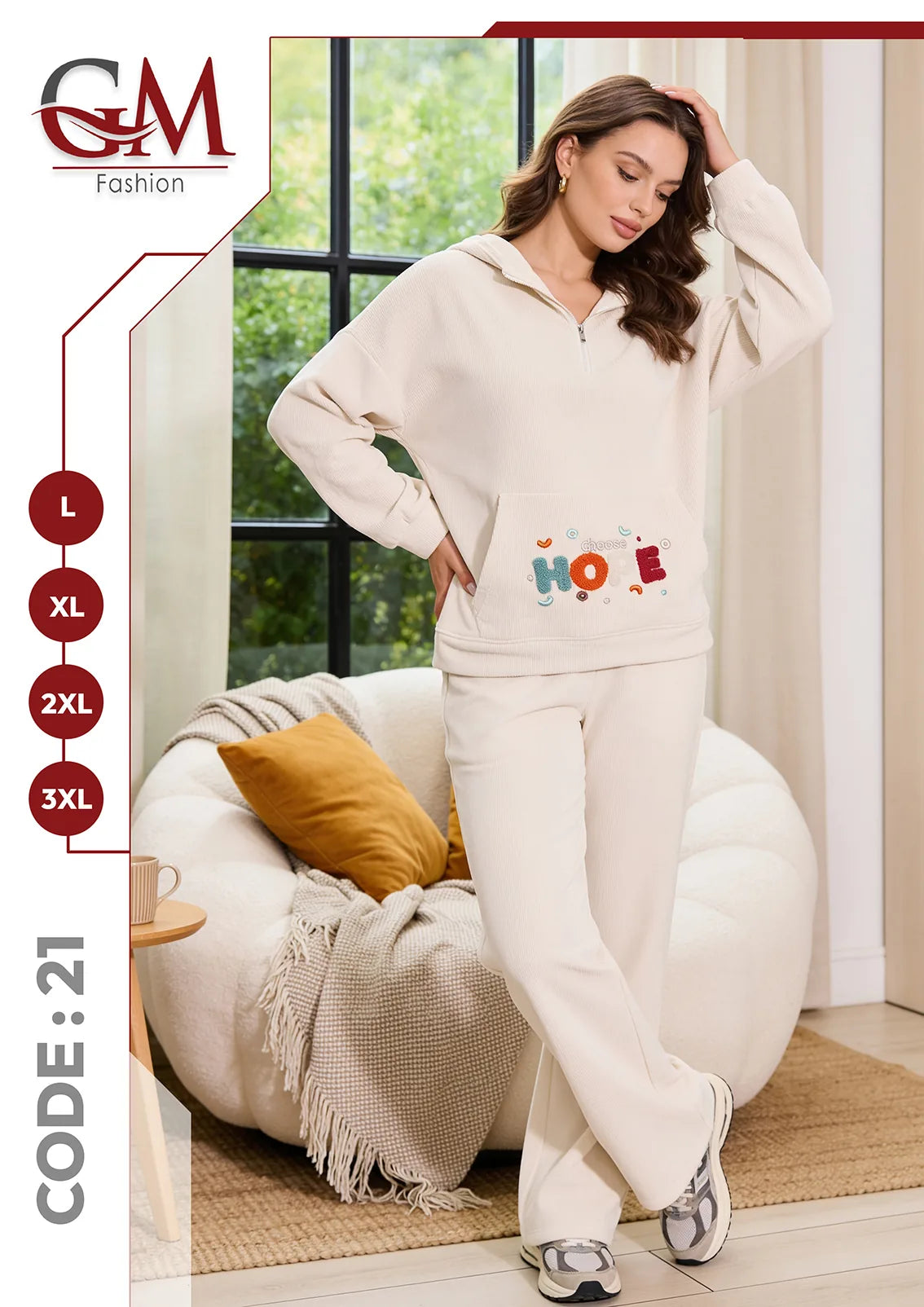 ترينج حريمى هودى موديل 21 - GM Fashion