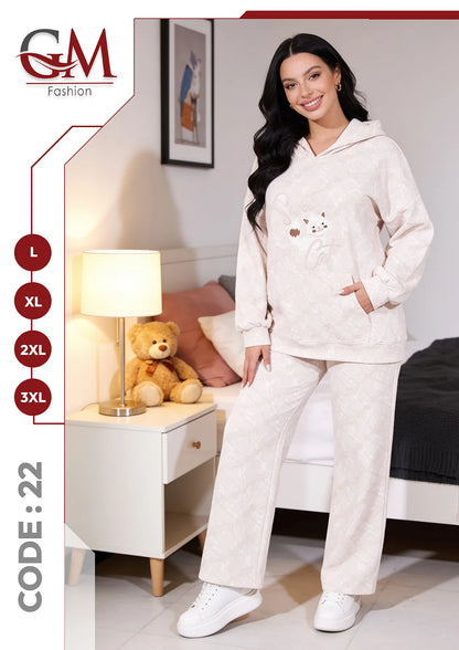 ترينج حريمى هودى شتوى - موديل 22 - GM Fashion