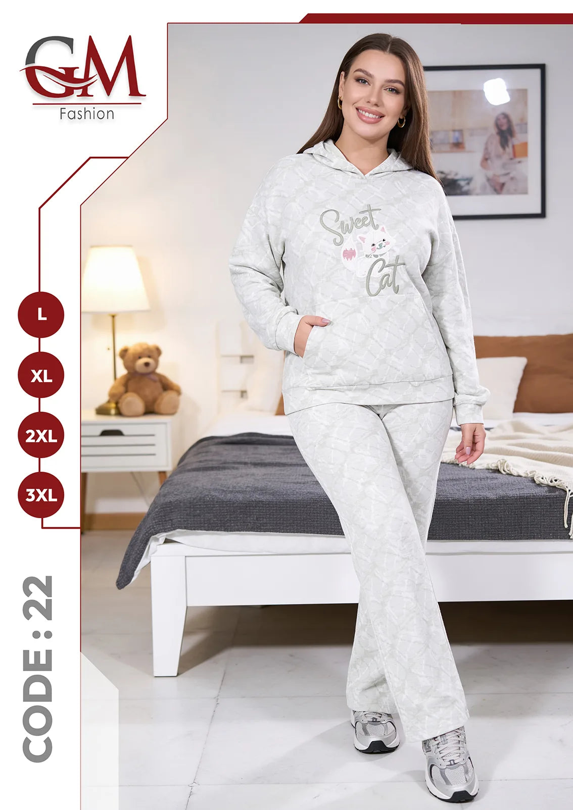ترينج حريمى هودى شتوى - موديل 22 - GM Fashion