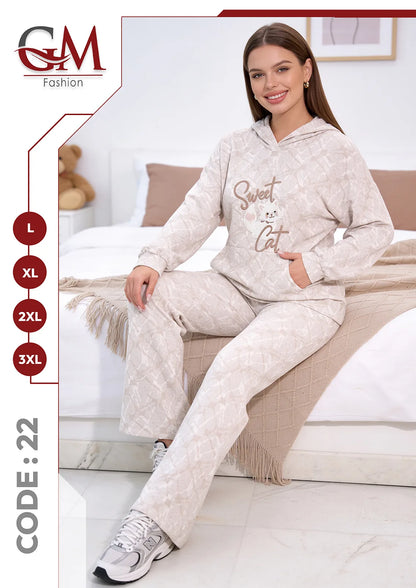 ترينج حريمى هودى شتوى - موديل 22 - GM Fashion