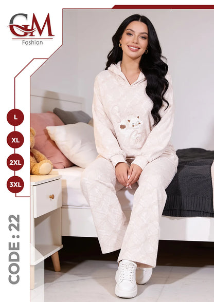 ترينج حريمى هودى شتوى - موديل 22 - GM Fashion