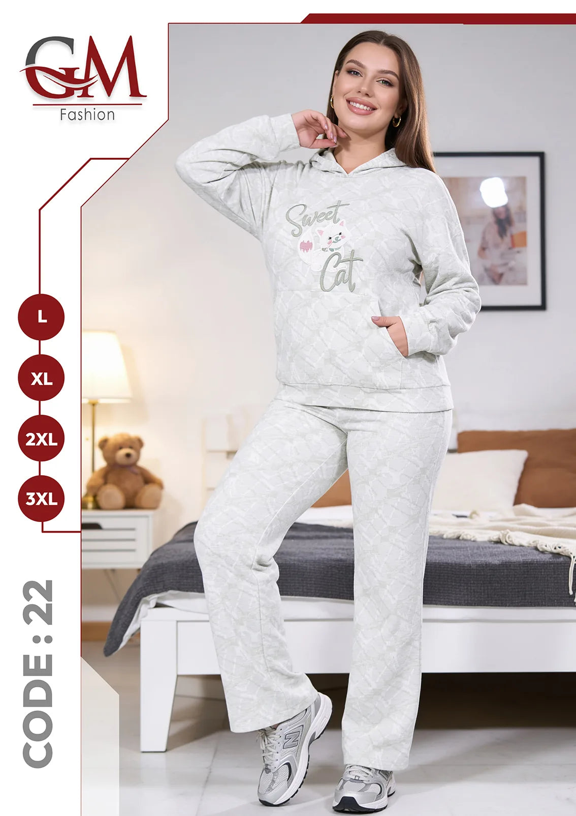 ترينج حريمى هودى شتوى - موديل 22 - GM Fashion