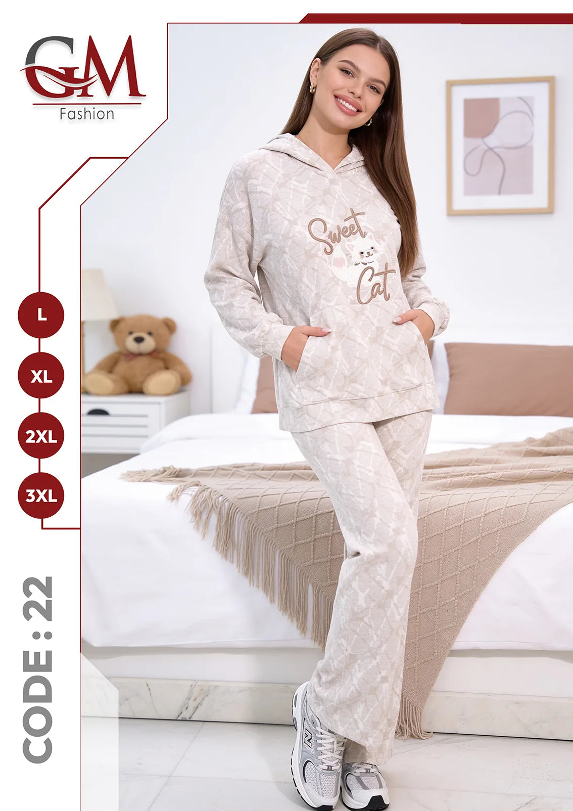 ترينج حريمى هودى شتوى - موديل 22 - GM Fashion
