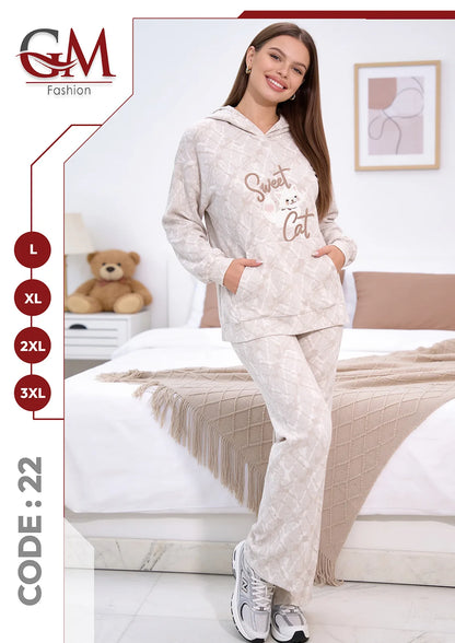 ترينج حريمى هودى شتوى - موديل 22 - GM Fashion