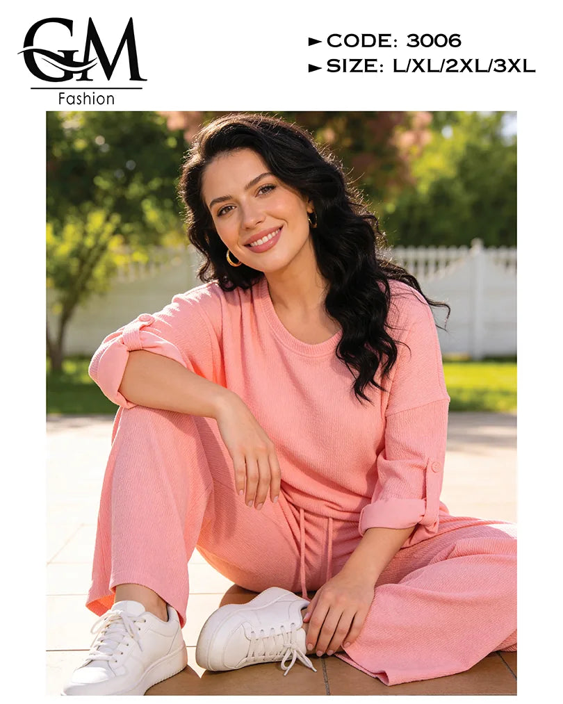 ترنج حريمي صيفي قطن مريح 2 قطعة | GM Fashion كود 3006