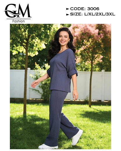 ترنج حريمي صيفي قطن مريح 2 قطعة | GM Fashion كود 3006