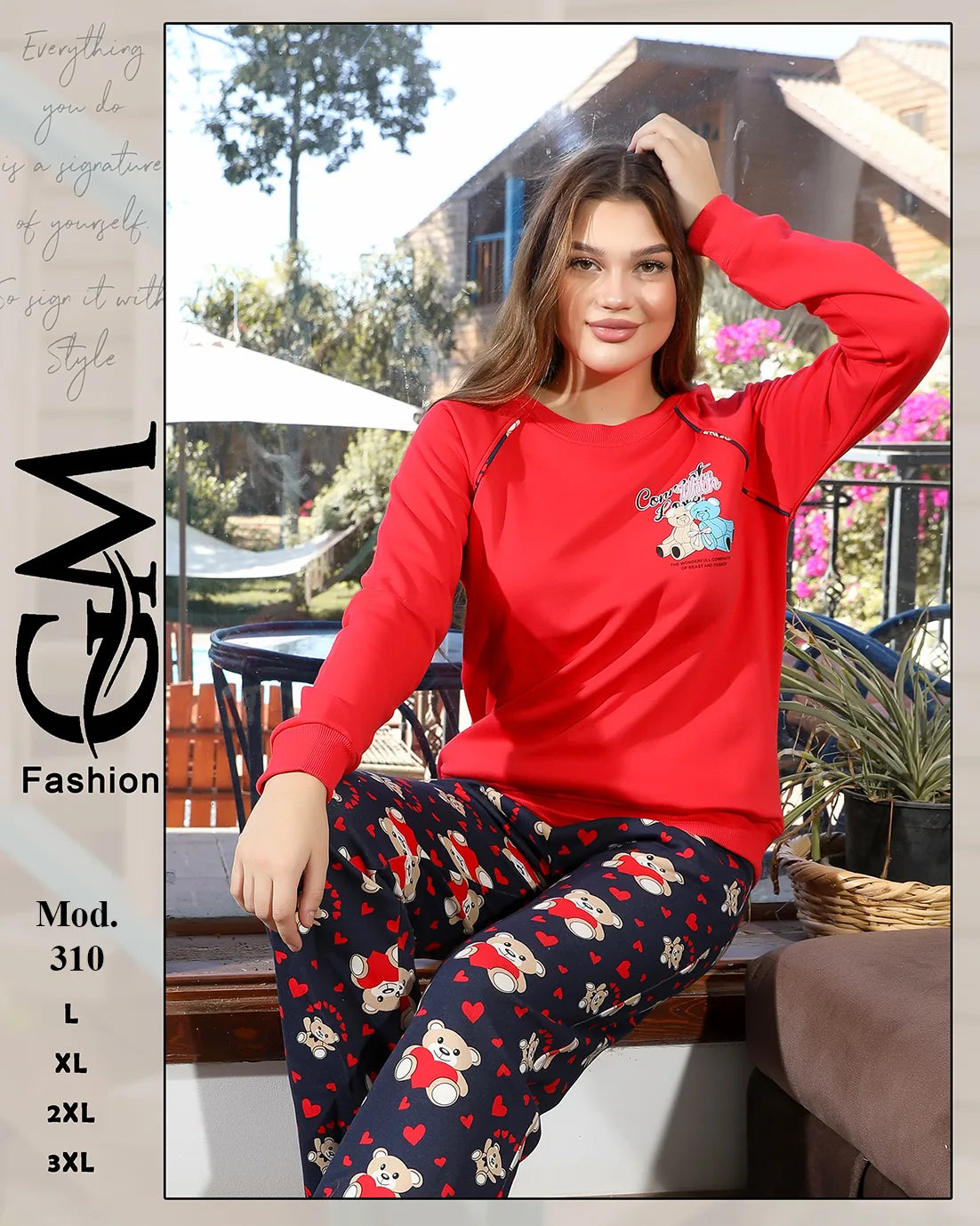 طقم هوم وير شتوي ميلتون ميكستر للسيدات بألوان مميزة – موديل 310 | GM Fashion