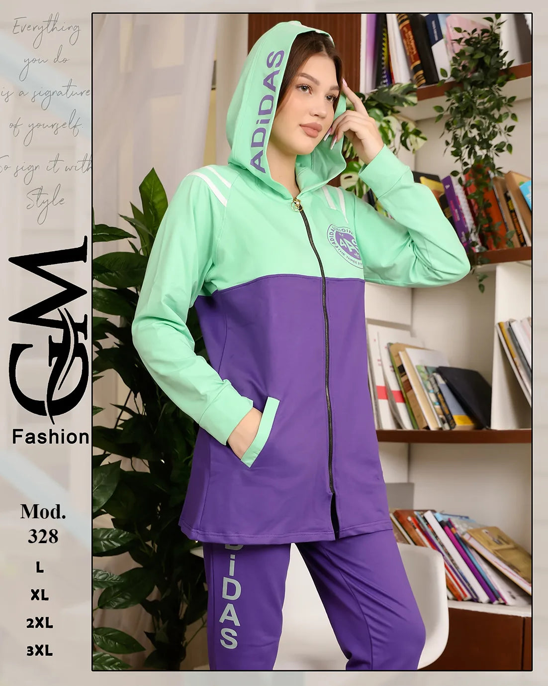 طقم شتوي حريمي قطعتين قطيفة مبطن – موديل 328 | GM Fashion