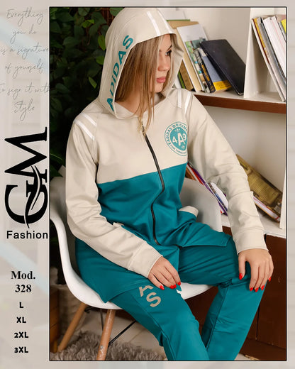 طقم شتوي حريمي قطعتين قطيفة مبطن – موديل 328 | GM Fashion