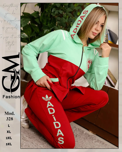 طقم شتوي حريمي قطعتين قطيفة مبطن – موديل 328 | GM Fashion