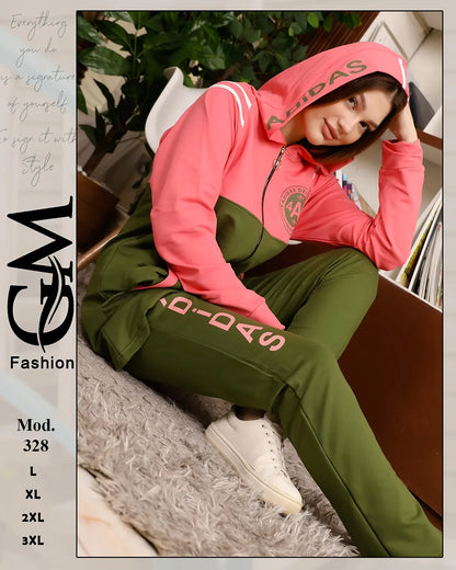 طقم شتوي حريمي قطعتين قطيفة مبطن – موديل 328 | GM Fashion