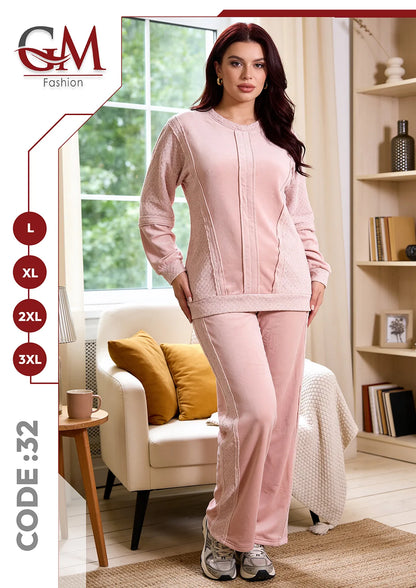 ترنج شتوى قطيفة حريمى - موديل 32 - GM Fashion