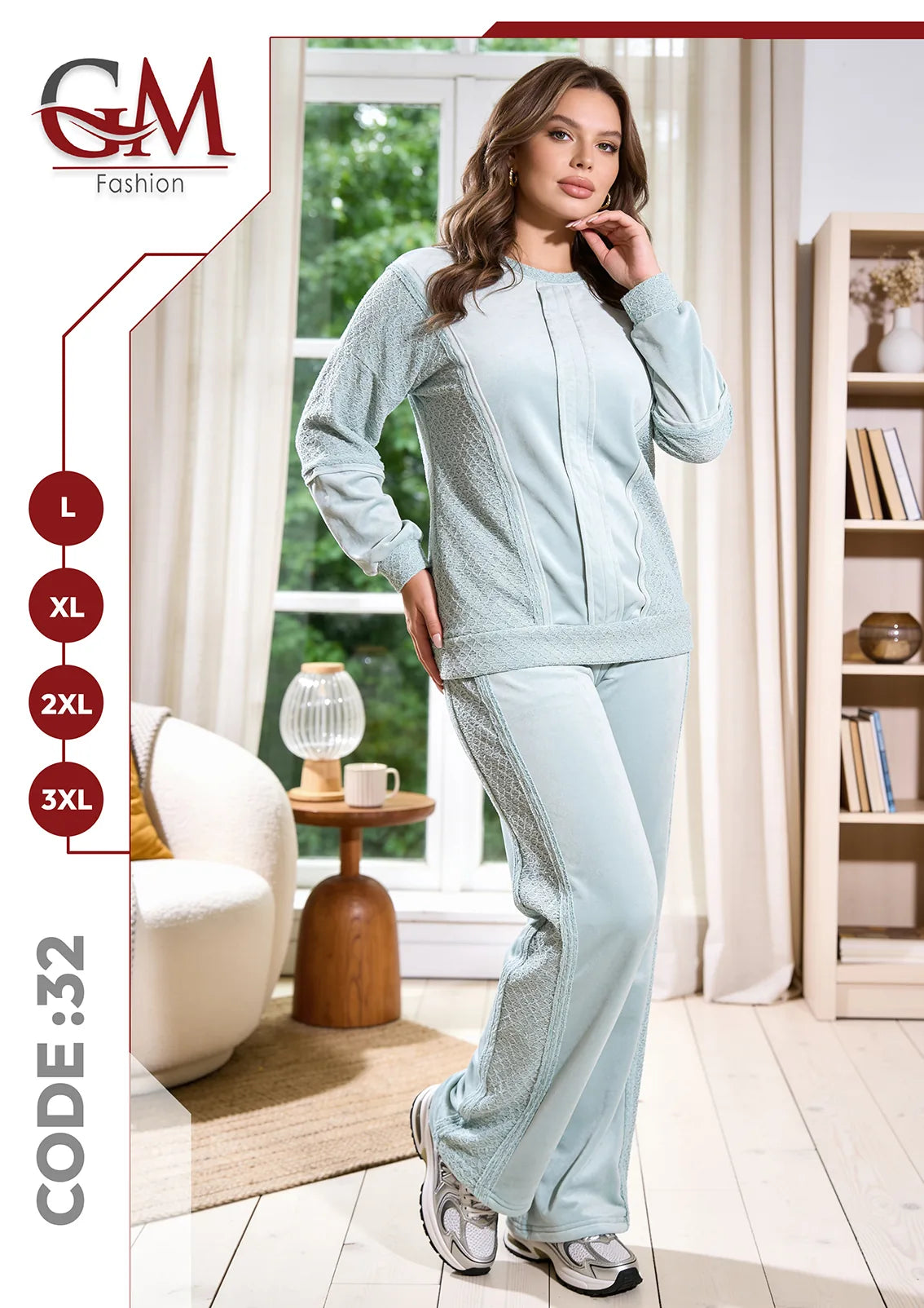 ترنج شتوى قطيفة حريمى - موديل 32 - GM Fashion