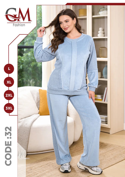 ترنج شتوى قطيفة حريمى - موديل 32 - GM Fashion