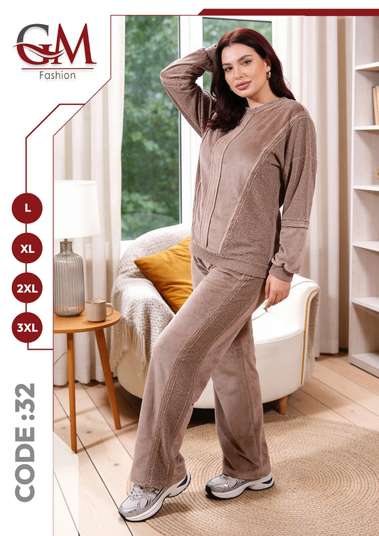 ترنج شتوى قطيفة حريمى - موديل 32 - GM Fashion