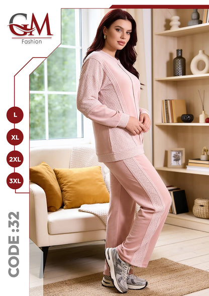 ترنج شتوى قطيفة حريمى - موديل 32 - GM Fashion