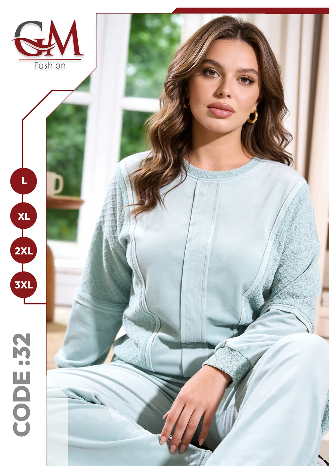 ترنج شتوى قطيفة حريمى - موديل 32 - GM Fashion