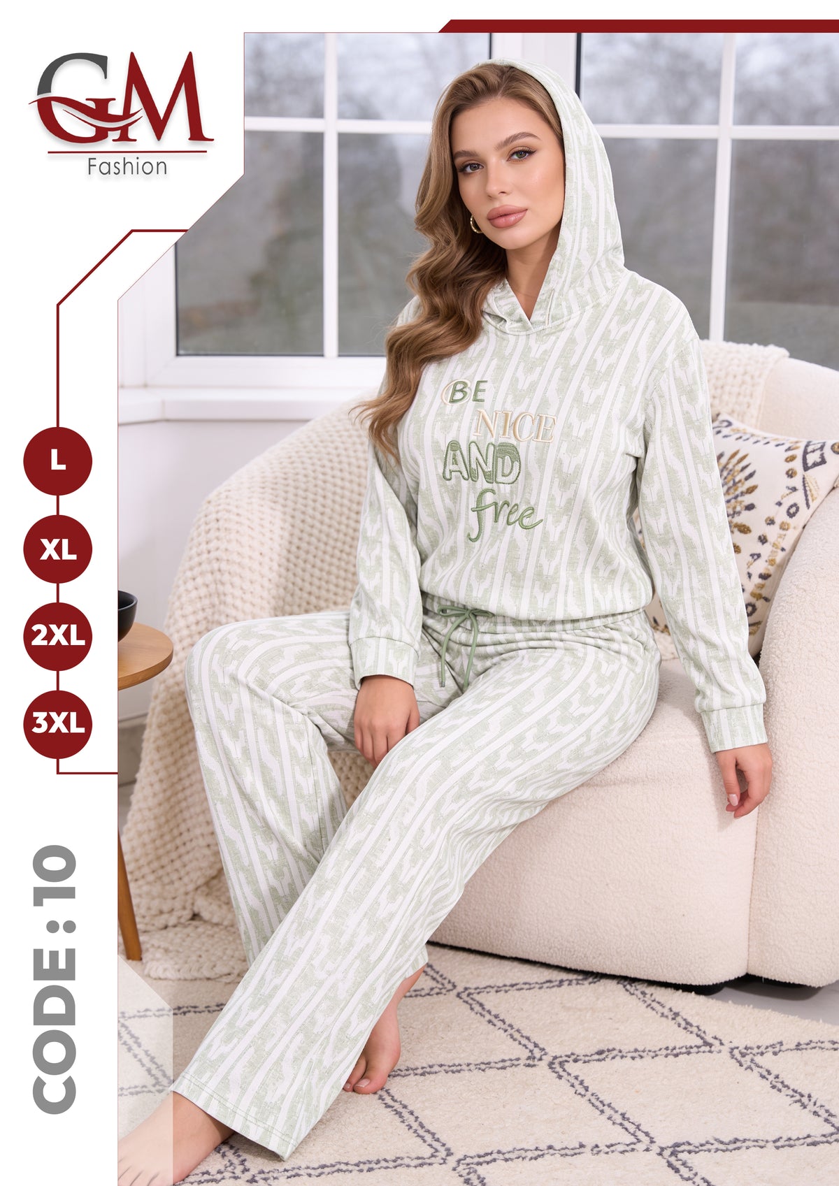 ترنج حريمى شتوى هودى - موديل 10 - GM Fashion