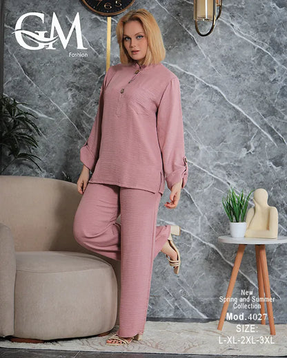 ترينج حريمي شيك مريح بخامة صيفي | GM Fashion موديل 4027