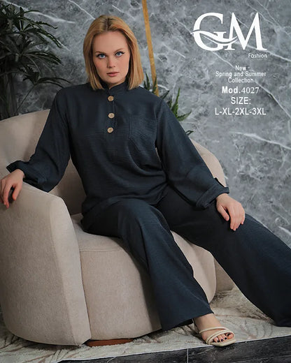 ترينج حريمي شيك مريح بخامة صيفي | GM Fashion موديل 4027